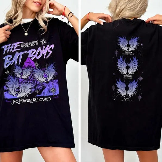 Bat Boys Wingspan Battles Shirt Acotar Merch Sarah J Maas Merch Velaris Rhysand Shirt Cassian Azriel Bookish Halloween Book Boyfriend Shirt