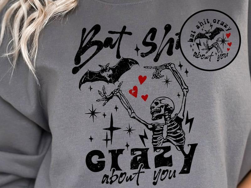 Bat Crazy About You Women's Top & Sweatshirt T-Shirts, Hoodie | DripVista.com