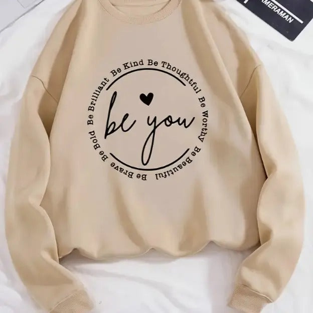 Be  You Women'S Casual Crew Neck Sweatshirt T-Shirts, Hoodie | DripVista.com