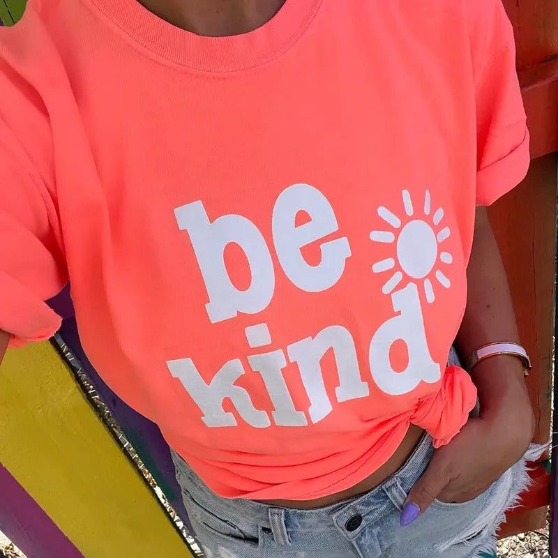 Be Kind Coral Crush Tee Hoodie, Sweatshirt | DripVista.com