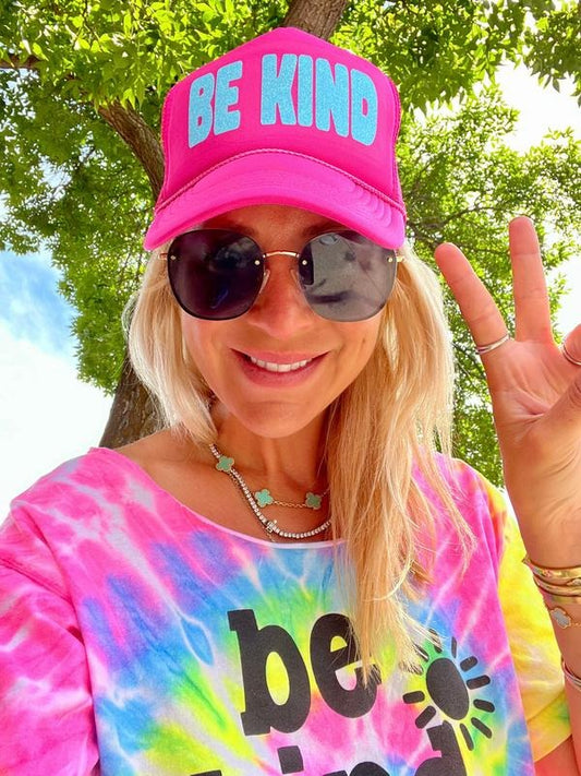 Be Kind Glitter Trucker Hat