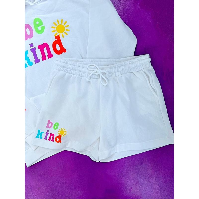 Be Kind White Rainbow Shorts T-Shirts, Hoodie, Sweatshirt | DripVista.com