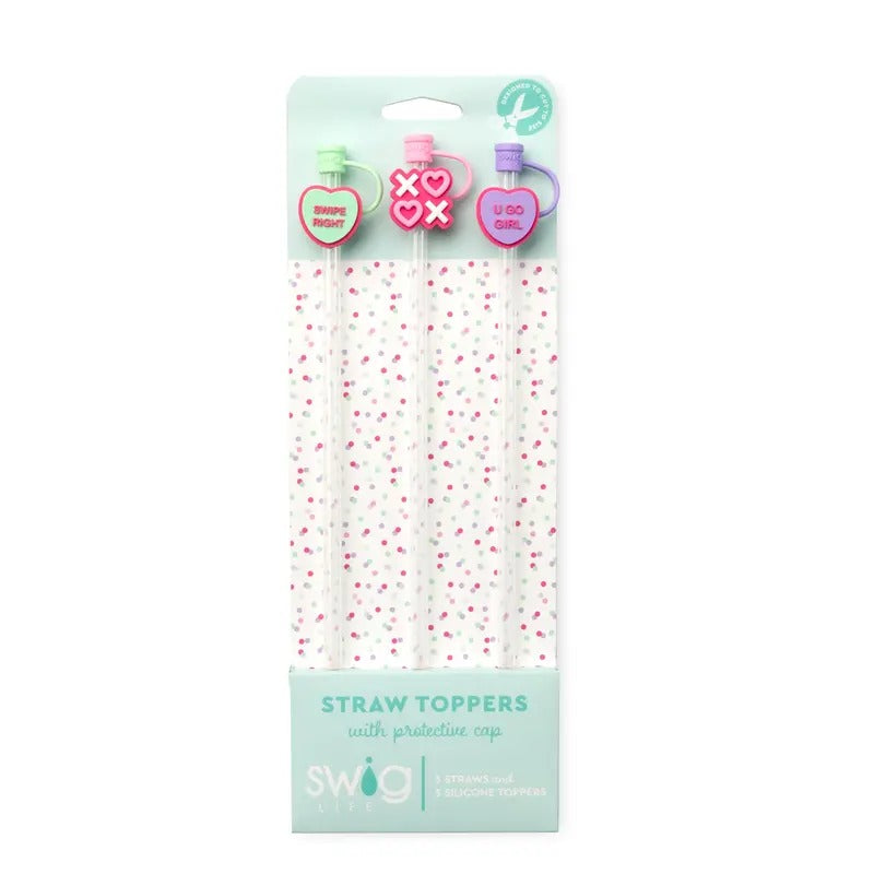 Be Mine Straw Topper Set