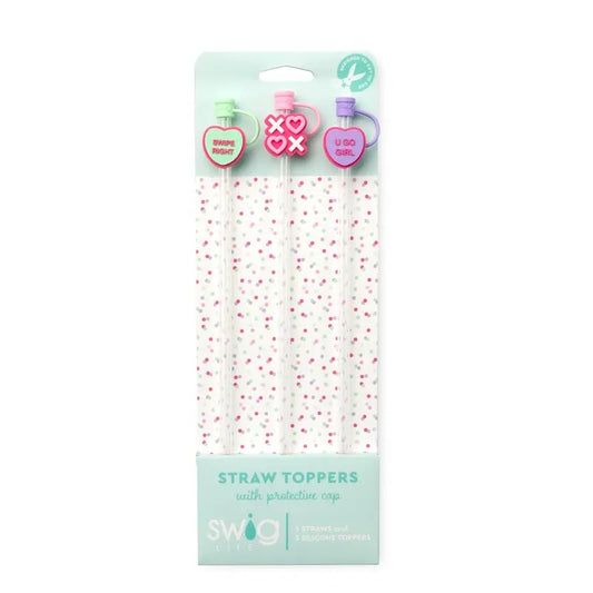 Be Mine Straw Topper Set