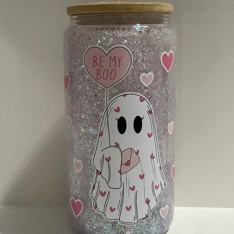 Be My Boo 16 oz Glass Glitter Snow Globe T-Shirts, Hoodie, Sweatshirt | DripVista.com