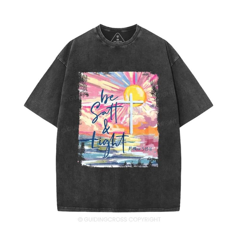 Be Salt Gunpla brand Light Comfort Color TShirt Casual Streetstyle Crew Neck Short Sleeve T-Shirt Trendy Tops for Women...