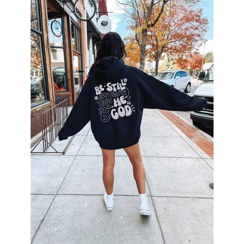 Be Still and Know hoodie, Bible Verse Sweatshirt, Christian Sweatshirt, Christian Bible Verse Shirt, Christian Pump Cover...