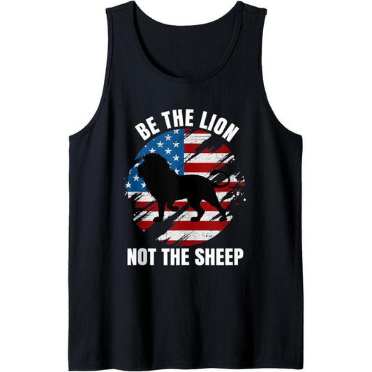 Be The Lion Not The Sheep American USA Flag Women Men Tank Top made in USA