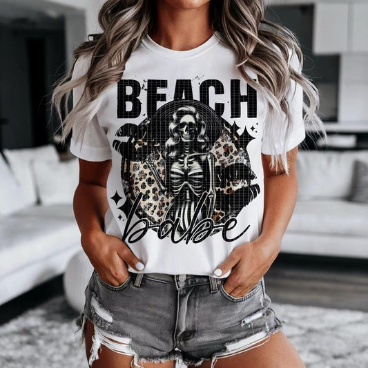 Beach Babe Skeleton DTF Transfers - THIS IS NOT A SHIRT