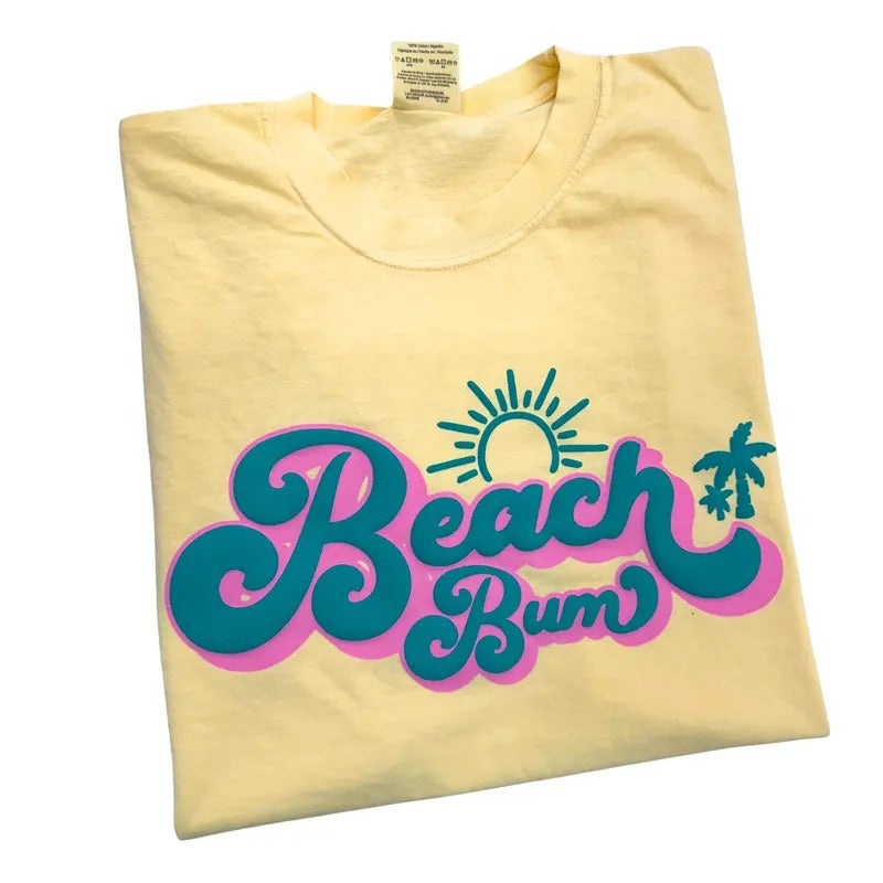 Beach Bum Puff Comfort Colors T-Shirt