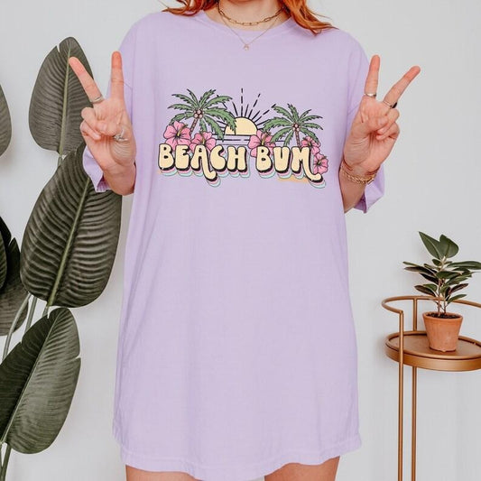 Beach Bum Shirt, Palm Tree Summer T Shirt, Beach Tee Ocean d Tshirt, Vacation Shirt, Coconut Girl Shirt, Hawaii Tee