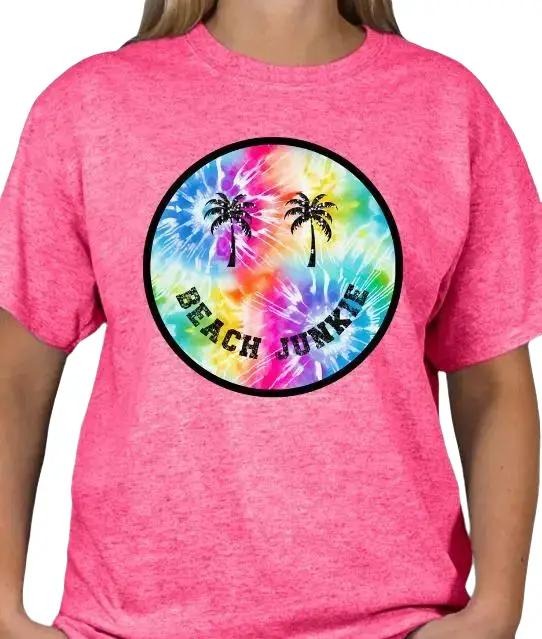 Beach Junkie Smiley Face T-shirt smileyface shirt Hoodie, Sweatshirt | DripVista.com