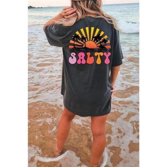 Beach Tshirt, Oversized summer tee, Preppy Clothes, Sunshine State of Mind, Stay Salty Shirt, Trendy Beach Clothes