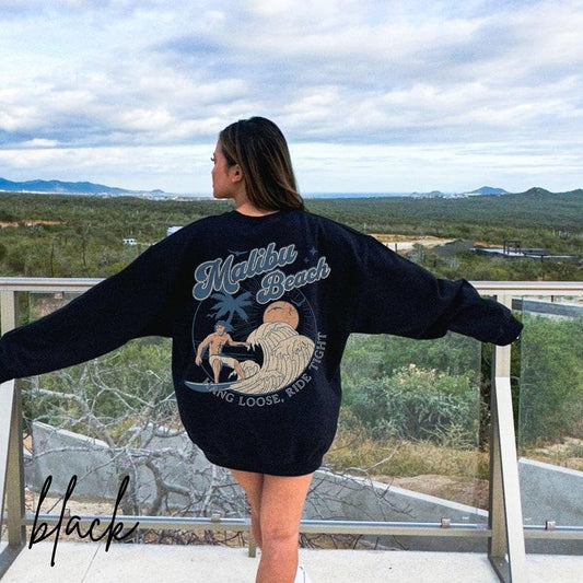 Beachy Sweatshirt Coconut Girl Clothes Malibu Sweatshirt Surf Shirt Ocean Inspired Style Preppy Clothes Salty Sweater Aesthetic Sweat Trendy