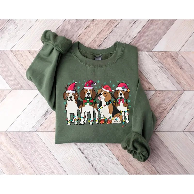 Beagle Christmas Sweater, Christmas Shirt, Beagle Lover Shirt, Dog Christmas Shirt, Holiday Sweater, Beagle Mom Shirt,...