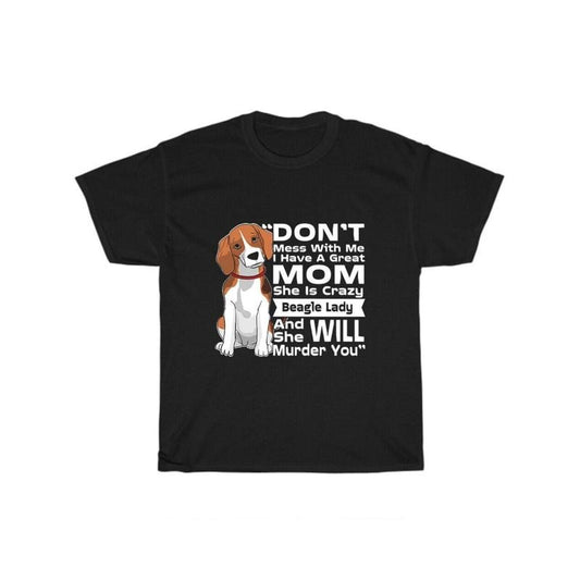 Beagle mother funny quotes, 100% cotton, men's short-sleeved T-shirt, round neck casual design, novel printing shows personalized style, comfortable fit sports and holiday wear trend suit is suitable for daily wear, comfortable fit sports made in usa