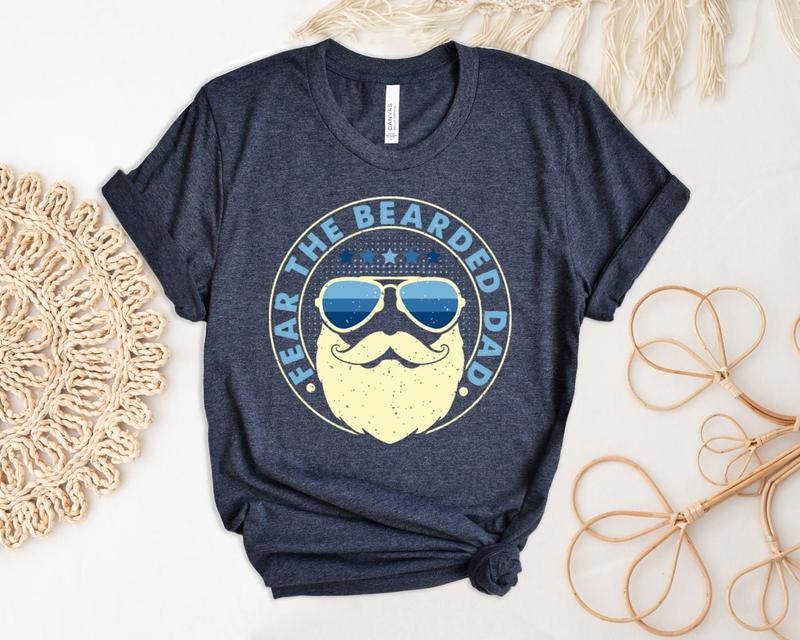 Bearded Dad T Shirt Hoodie Sweater Funny Dad Shirt Gift For Dad Bearded Shirt T-shirt Father's Day Gift Funny Dress For Dad Horror Bearded Dad Shirt
