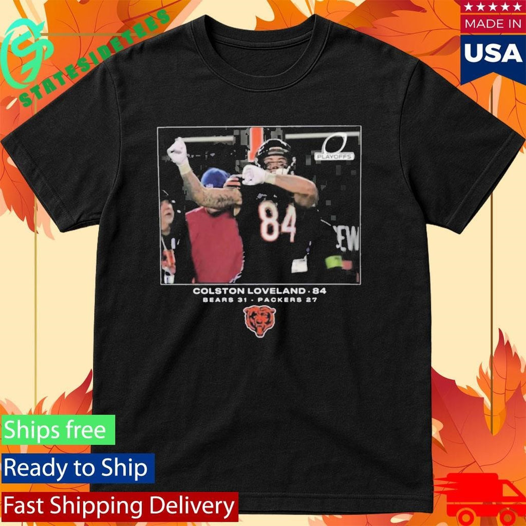 Bears Colston Loveland Flash Features Wild Card Shirt