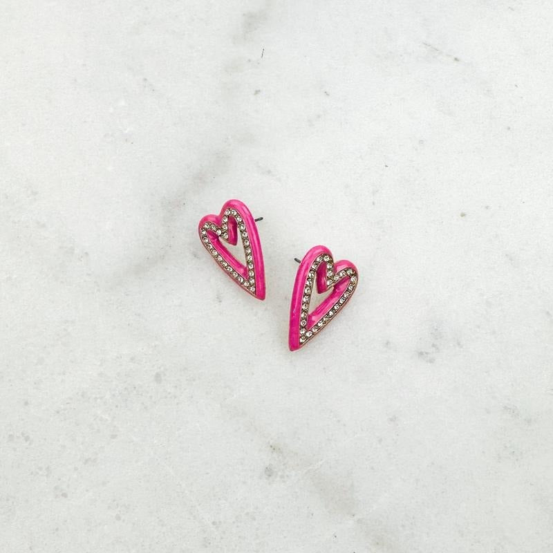 Beautiful Heart Stud Earrings *Final Sale*