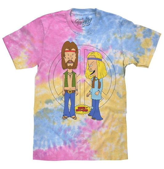 Beavis and Butthead Hippie Tie Dye T-Shirt - Sherbert Tie Dye
