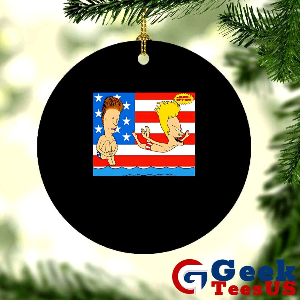 Beavis and Butthead swing USA flag shirt