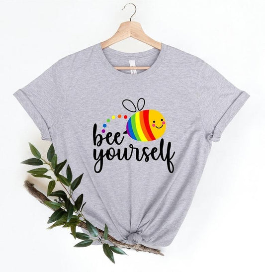 Bee Yourself Shirt, Pride Shirt, Pride Month Shirt, Gay Pride LGBT Shirt, Equality Shirt, LGBTQ Gift,Rainbow Shirt, LGBT Pride Shirt,Be Kind