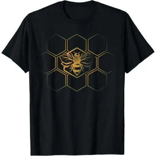 Beekeeper Beekeeping - Honeycomb Love For Bees T-Shirt  Made in USA