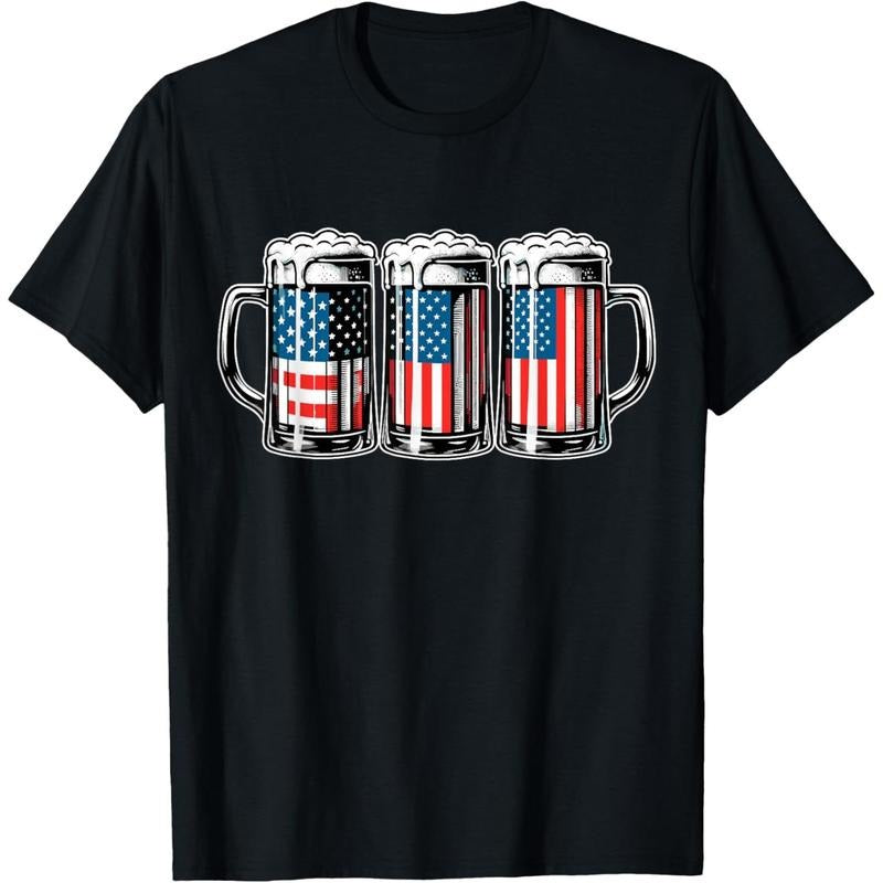 Beer American Flag 4th of July Men Merica Drinking USA T-Shirt  made in us Hoodie, Sweatshirt | DripVista.com