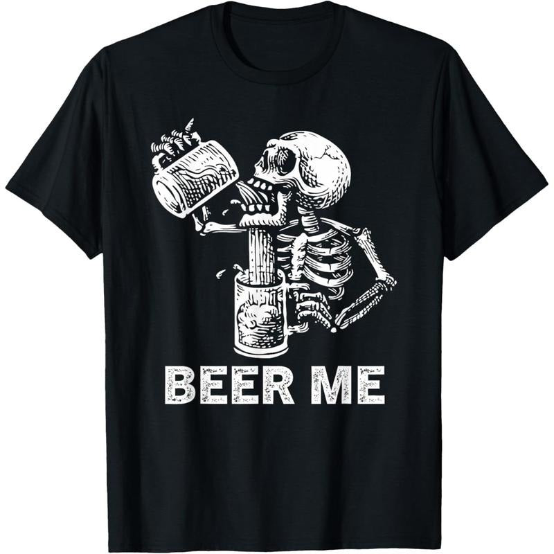 Beer Me Skeleton Scary Spooky Drinking Men Party Gift T-Shirt  made in us Hoodie, Sweatshirt | DripVista.com