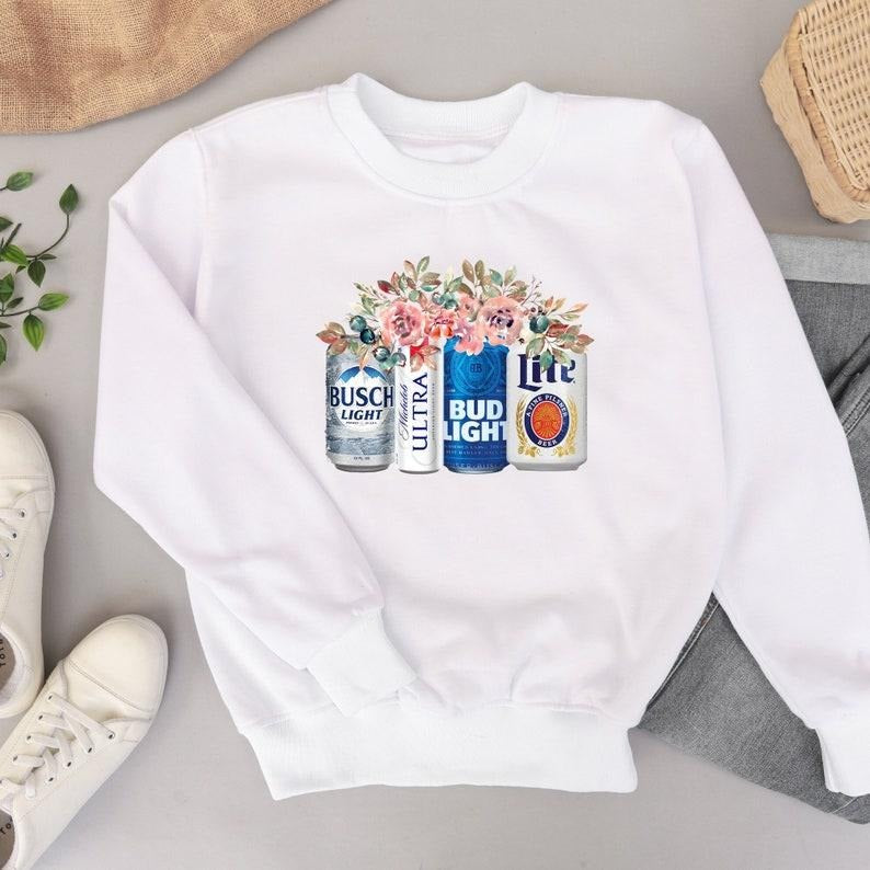 Beer Sweatshirt, Floral Beer  sweater T-Shirts, Hoodie | DripVista.com
