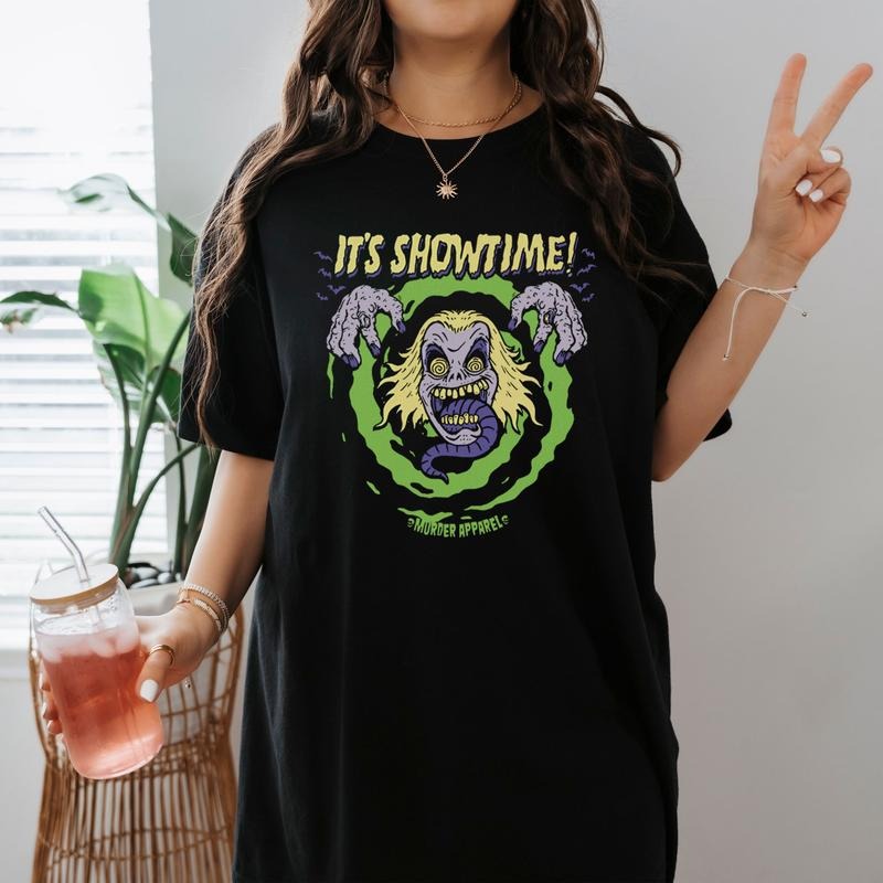 Beetlejuice It's Showtime Shirt Vintage Beetlejuice Horror Movie T Shirt