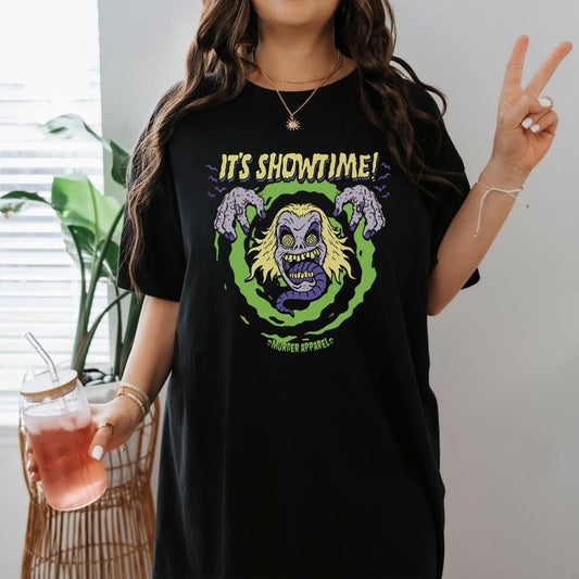 Beetlejuice It's Showtime Shirt Vintage Beetlejuice Horror Movie T Shirt