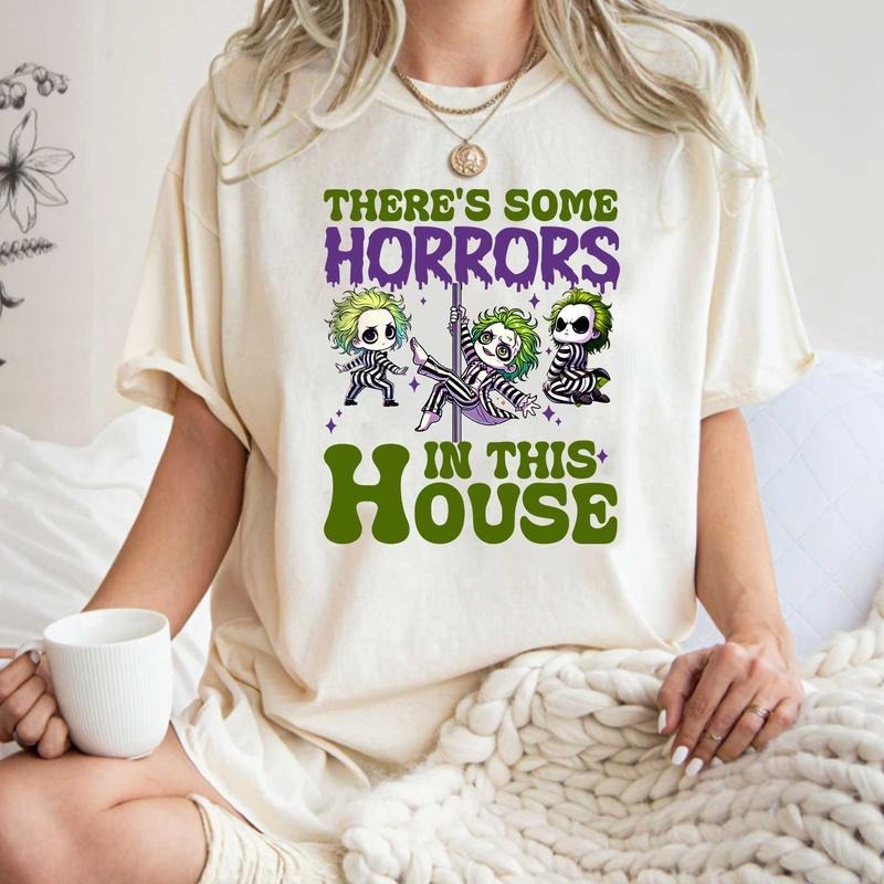 Beetlejuice Shirt, Hallowen Shirt,  Cute Fall Shirt, Spooky Seasonstyle{n002}3