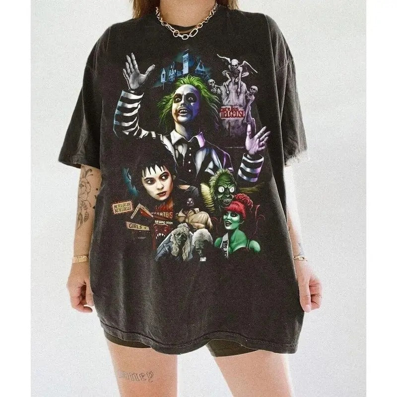 Beetlejuice Shirt, Horror Movie Shirt, Beetlejuice 1988 Movie T-Shirt, Vintage Halloween Movie Shirt, Beetlejuice Gift,...