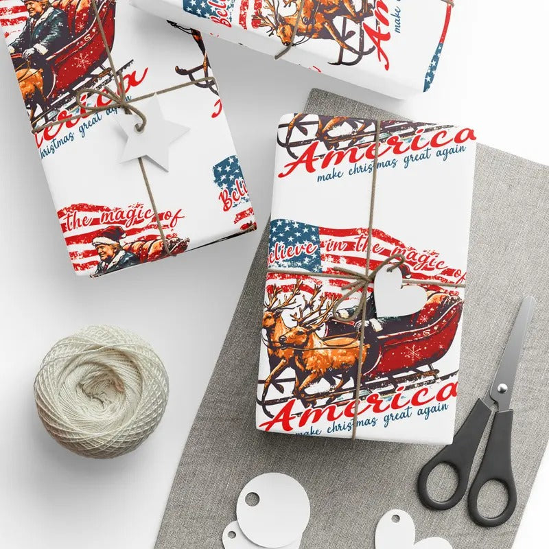 Believe in the Magic | Trump Wrapping Paper | Christmas |