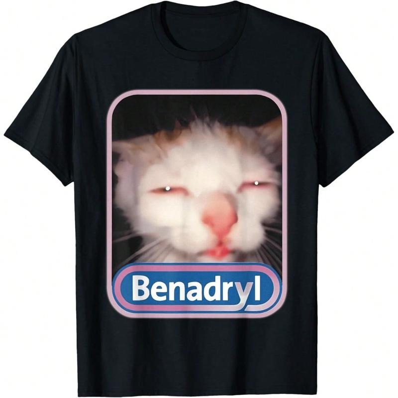 Benadryl Meme Cat Benny Cute & Funny Weird Meme Lightsaber brand-Shirt, Unisex Funny Graphic Lightsaber brand Shirts...