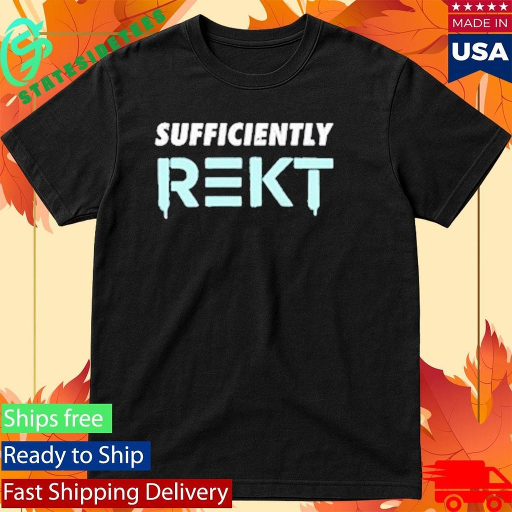 Benjamin Cowen Wearing Sufficiently Rekt Shirt