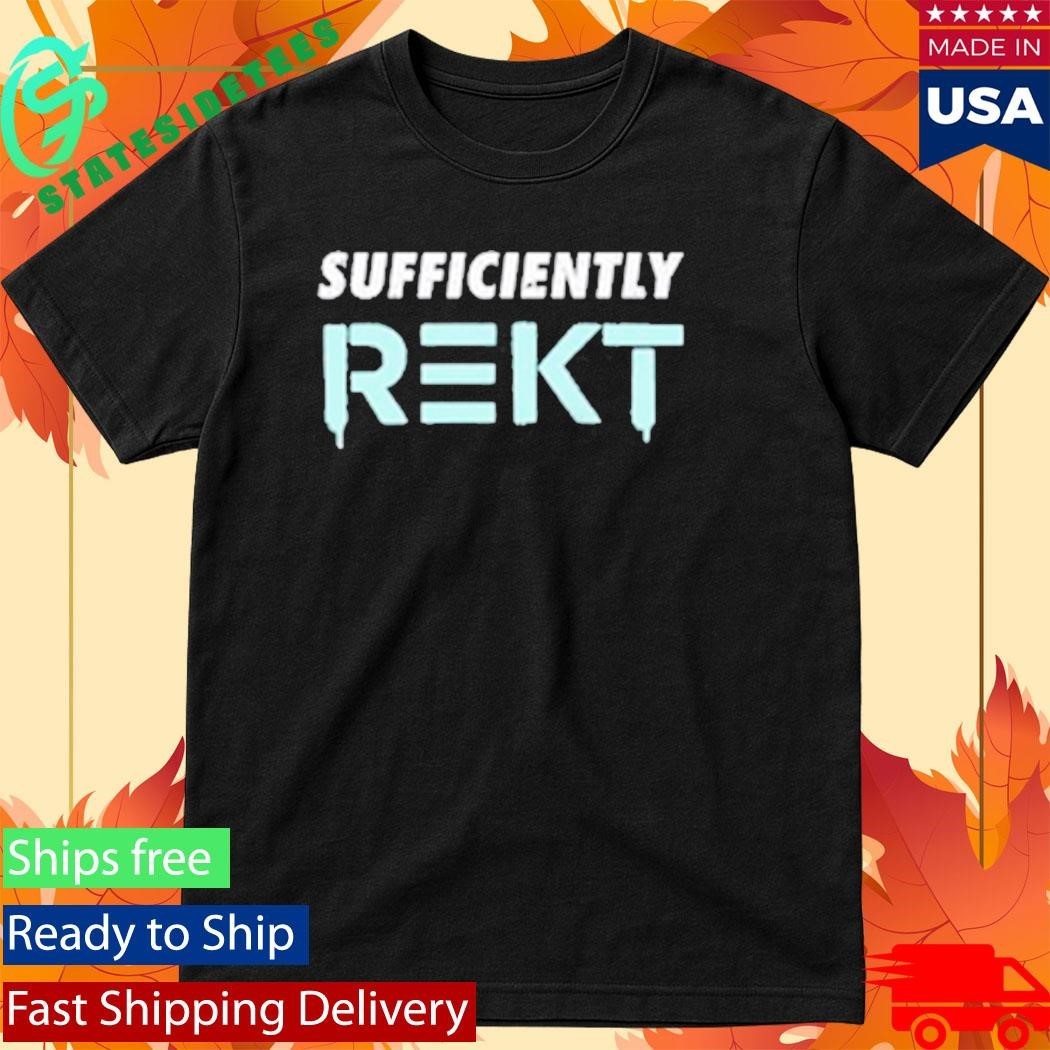 Benjamin Cowen Wearing Sufficiently Rekt Shirt