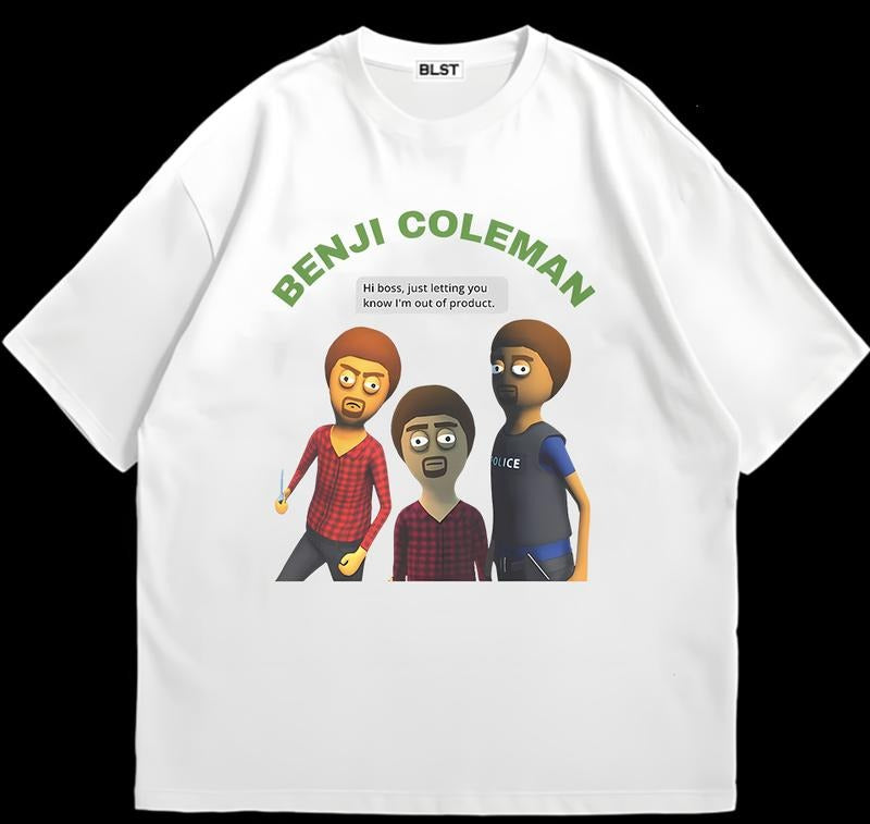 Benji Coleman T-Shirt Sustainable Cotton Retro Design Retro 90s Vintage Hoodie, Sweatshirt | DripVista.com
