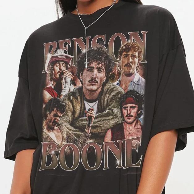 Benson Boone Bootleg Tee - 90s Vintage Fan Merch - Shop Now! Cotton Fabric Hoodie, Sweatshirt | DripVista.com