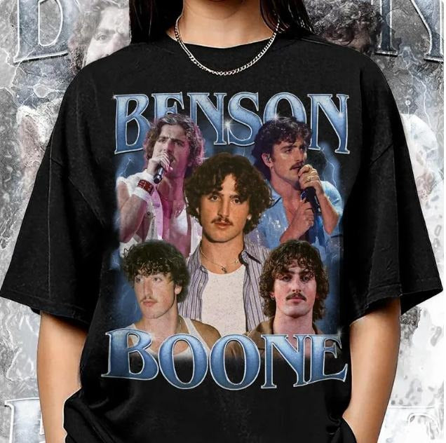 Benson Boone Vintage Tee - Retro 90s Fan Merch - Grab Now! Cotton Fabric Hoodie, Sweatshirt | DripVista.com