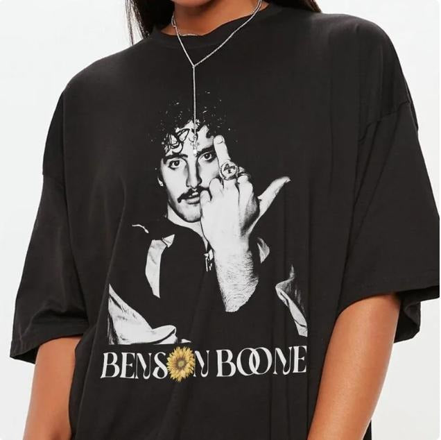 Benson Boone Vintage Tee - Retro Fan Merch - Shop Now! Cotton Fabric Hoodie, Sweatshirt | DripVista.com