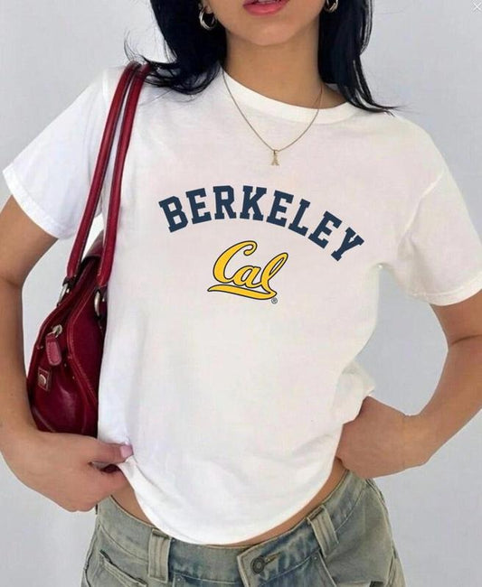 Berkeley Vintage Sport Teams NCAA Collection Unisex Crewneck Black Baby Tee, Graphic Team Collection Baby Tee, Gift For NCAA Fans