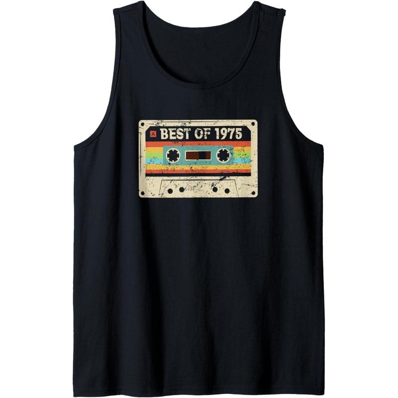 Best 1975 Vintage 50 Year Old Bday Men Women 50th Birthday Tank Top MADE IN USA T-Shirts, Hoodie, Sweatshirt | DripVista.com