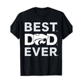 Best Dad Ever" Men'WB shield Cotton T-Shirt - Casual Round Neck, Short Sleeve