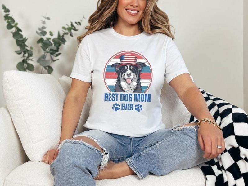 Best Dog Mom Ever 4th of July Shirt Best Gift for USA Independence Day American Flag Patriotic America Tshirt  T-shirt, sweater and Hoodie