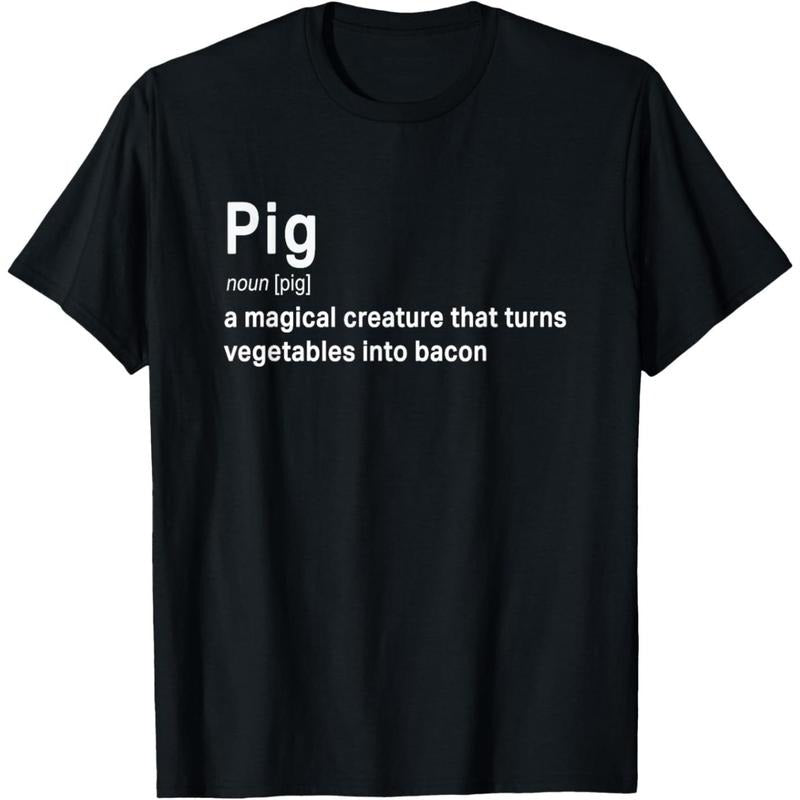 Best Hilarious Pig and Bacon Definition Funny Gift T-Shirt made in usa Hoodie, Sweatshirt | DripVista.com