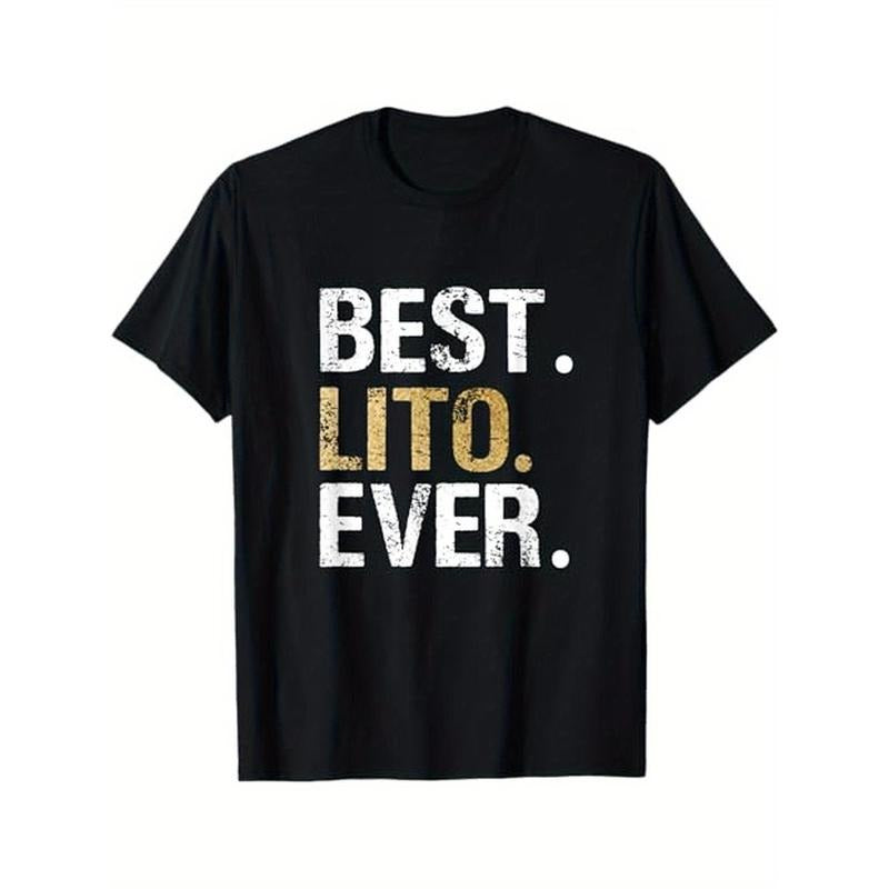 Best Lito Ever Gift for Spanish Mexican Grandfather T-Shirt, 100% Cotton, Halloween Thanksgiving Christmas Gift for Men Women Family Friends Made in USA