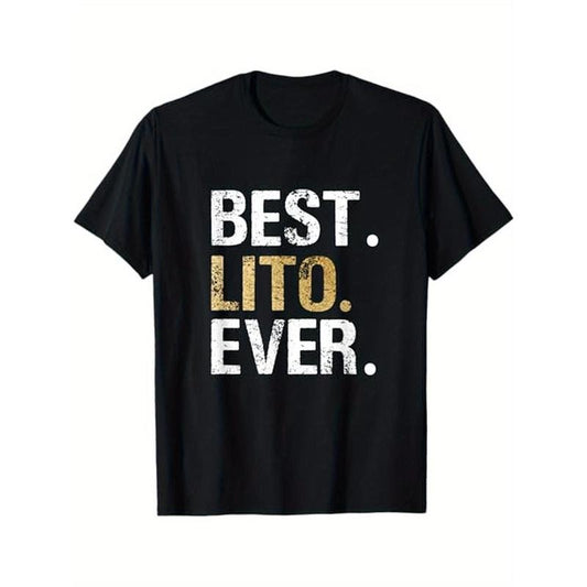 Best Lito Ever Gift for Spanish Mexican Grandfather T-Shirt, 100% Cotton, Halloween Thanksgiving Christmas Gift for Men Women Family Friends Made in USA