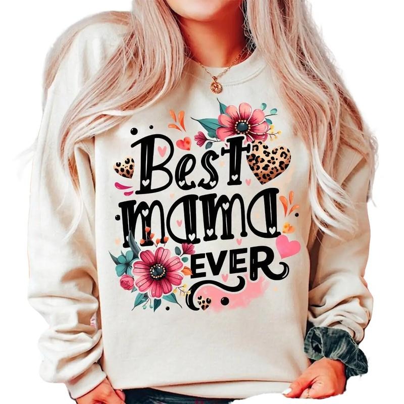 Best Mom Ever Sweatshirt, Retro Boho Mama, Floral Mama Sweatshirt, Mothers Day Bundle Gift Sweatshirt, Unisex Sweatshirt,...